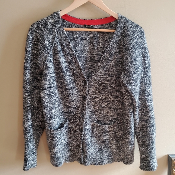 *Gray J. Crew button cardigan sweater sz - Picture 2 of 6